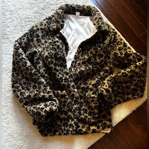 Crewcuts Leopard Faux Fur Jacket - XL